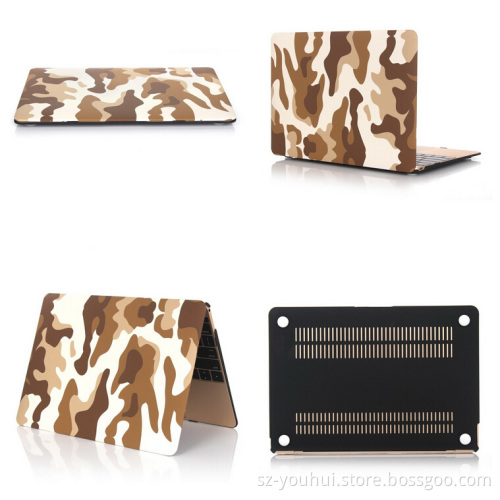 Factory UV Printing Matte Hard Case Camouflage Pattern Design Cover for Macbook Air 13.3"